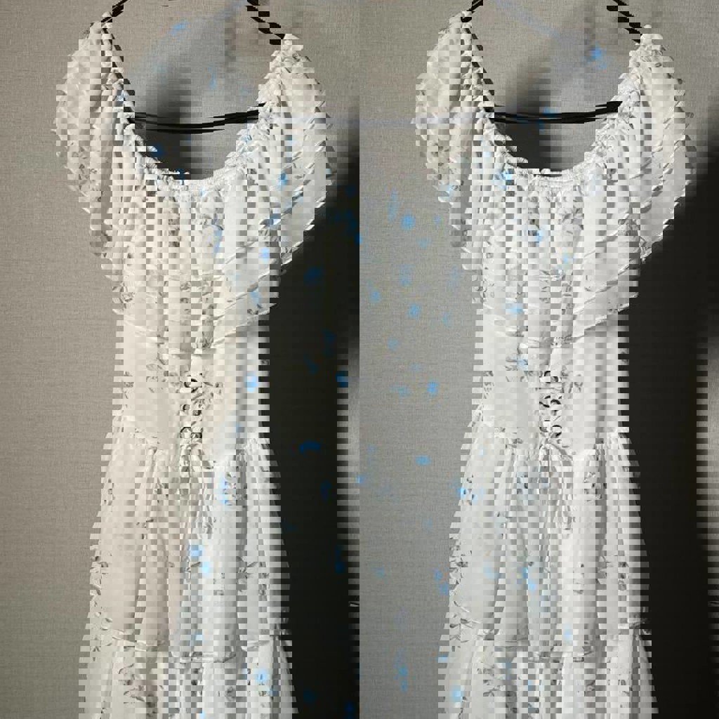 Воздушное ярусное платье