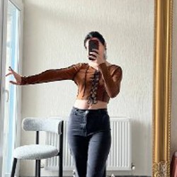 Коричневый топ - фото 2