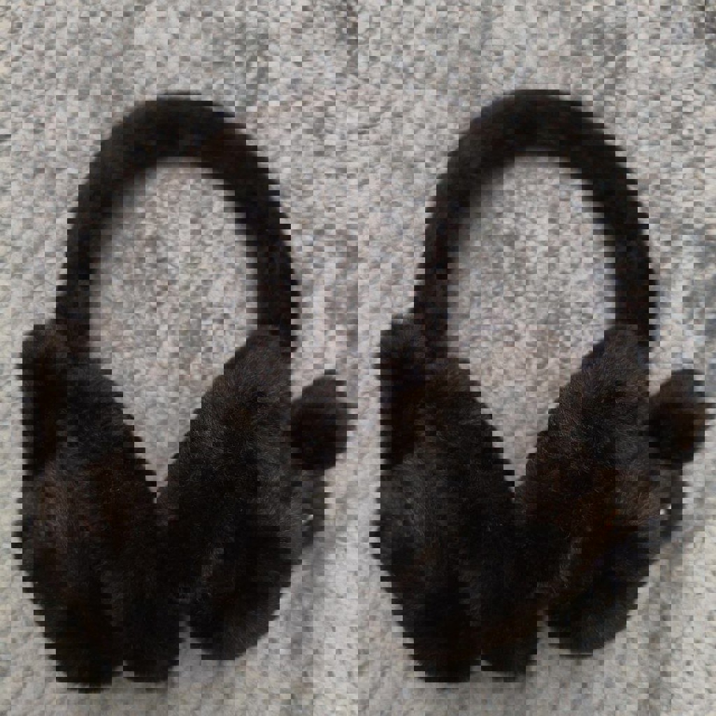 Меховые наушники с зайчиками