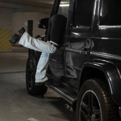 Лосины с джинсовыми вставками - фото 2