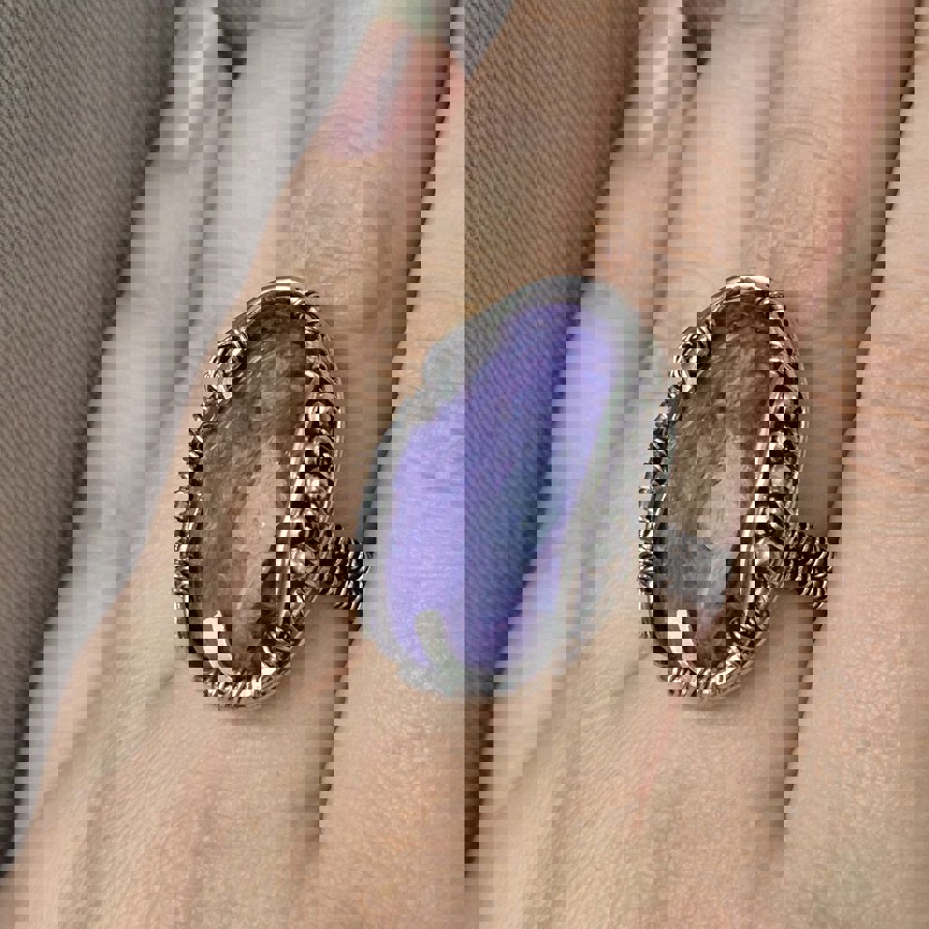 Кольцо с чароитом