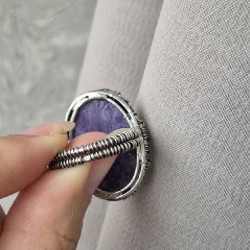 Кольцо с чароитом - фото 3