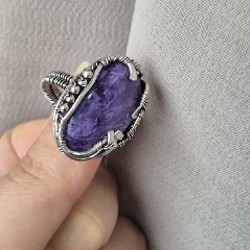 Кольцо с чароитом - фото 7