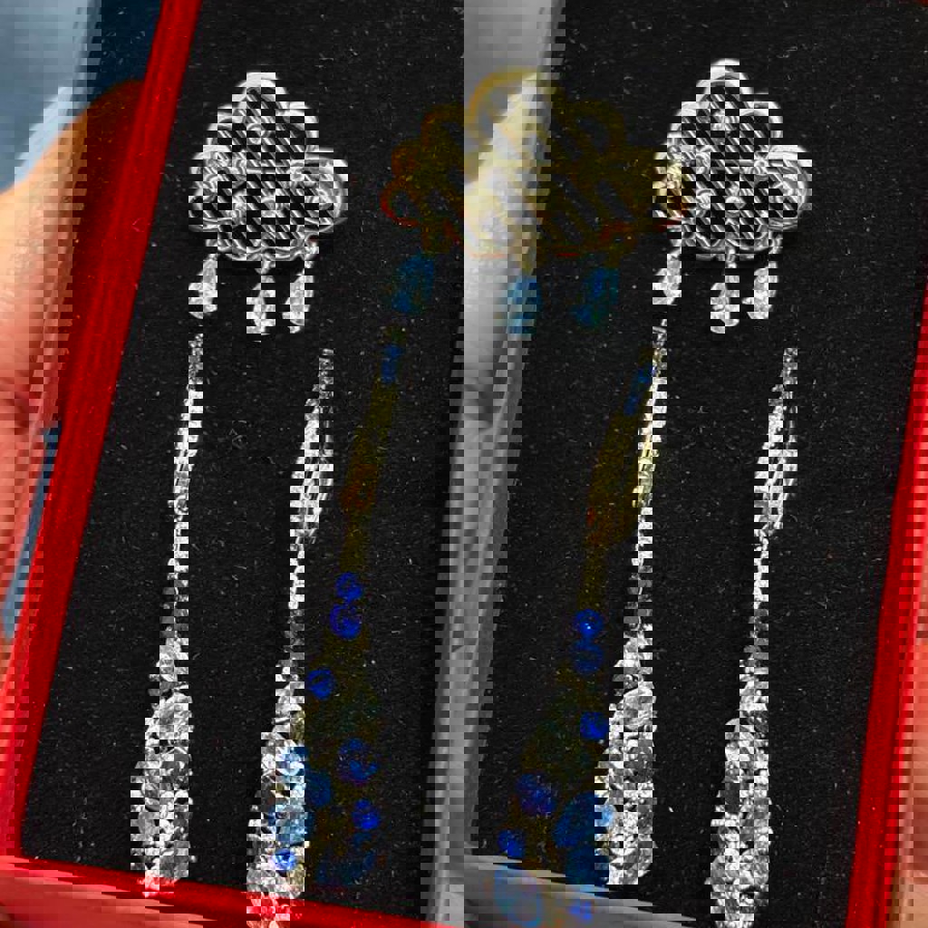 Серьги брошь