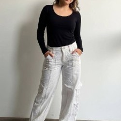 Брюки H&M, клёш к низу - фото 5