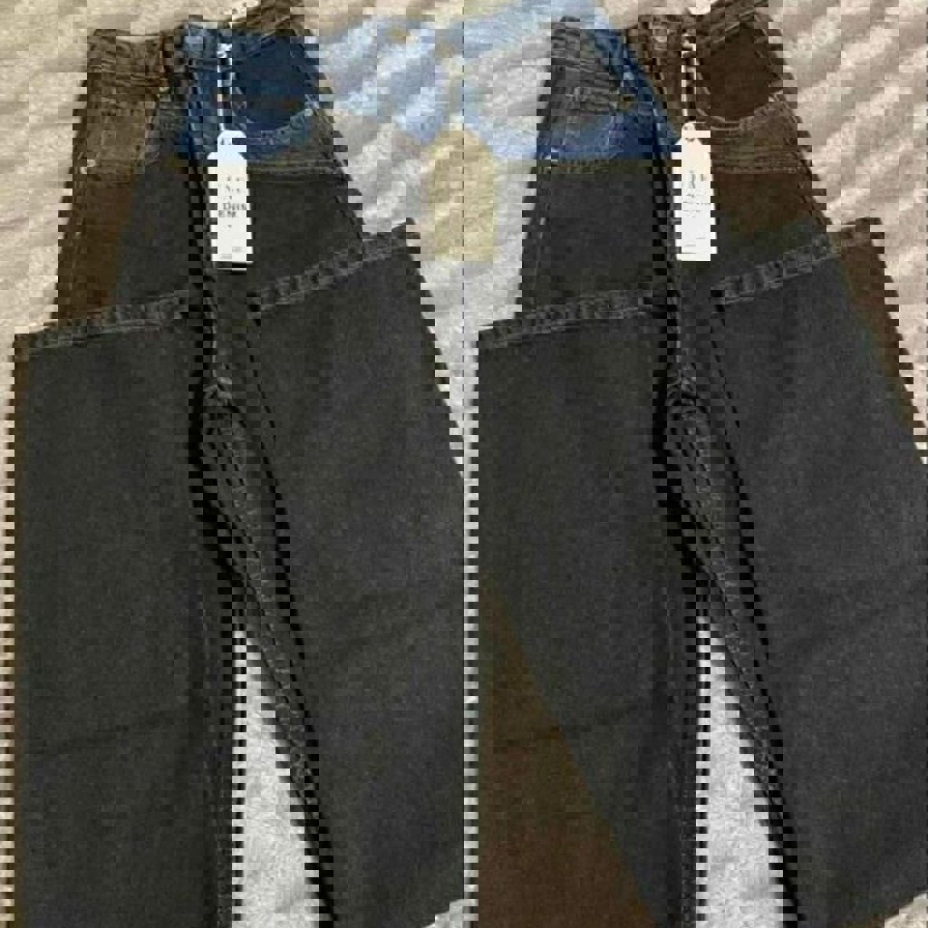 Джинсы колор-блок