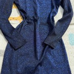 Платье синее блестящее - фото 2