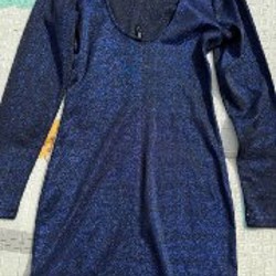 Платье синее блестящее - фото 3