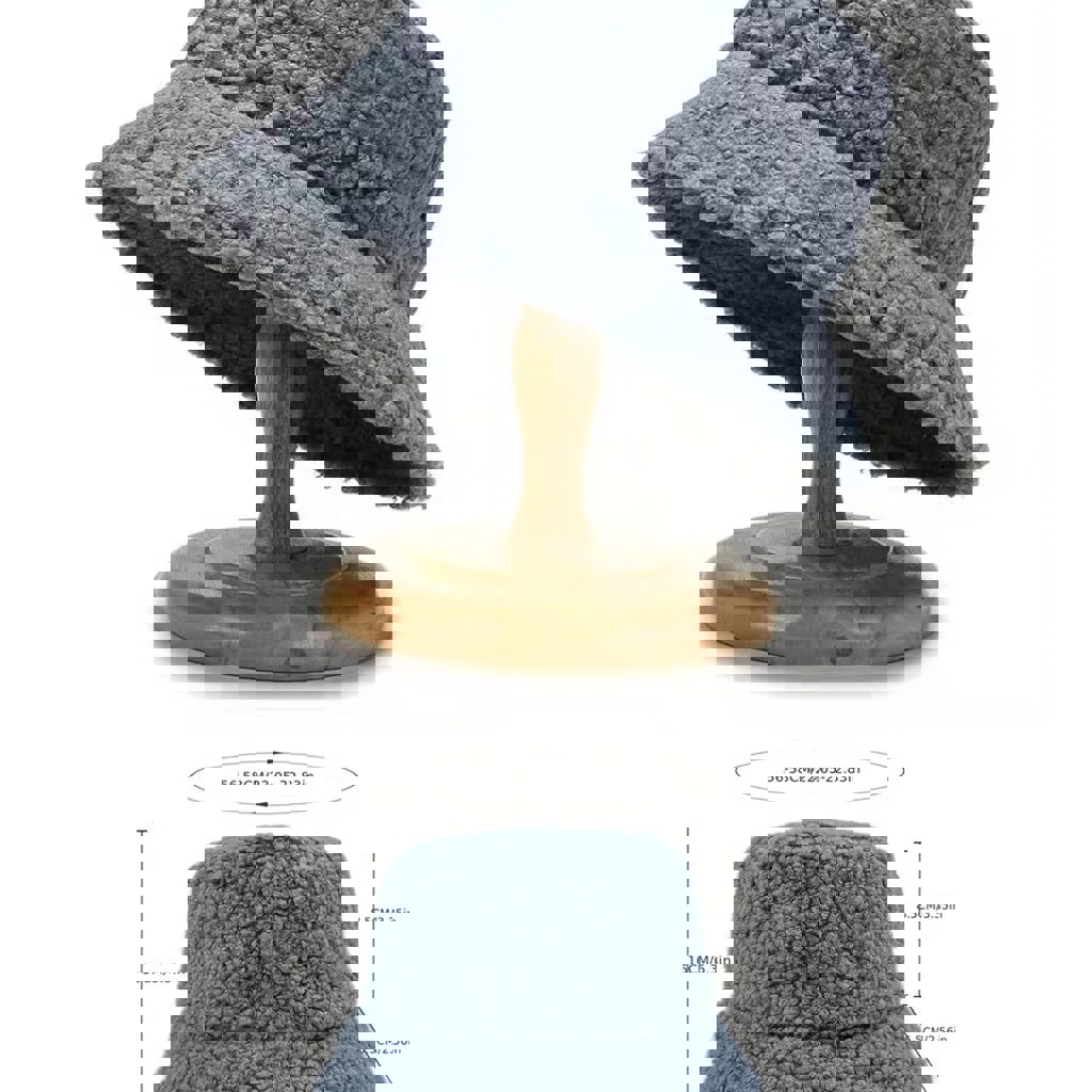 Голубо-серая утепленная панама