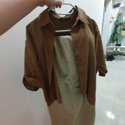 Платье оливковое Zara - фото 1