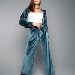 Женский велюровый брючный костюм - фото 5