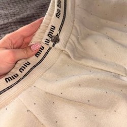 Штаны со стразиками miumiu - фото 3