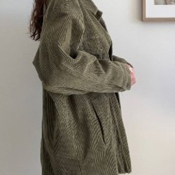 Зеленая вельветовая куртка-рубашка - фото 5