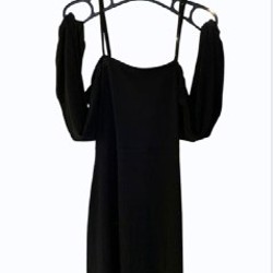 Чёрное лёгкое платье - фото 1