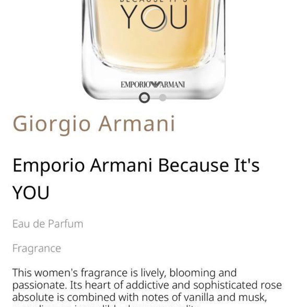 Giorgio Armani Emporio Armani Because It's YOU