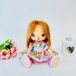 Текстильная кукла ручной работы - фото 2