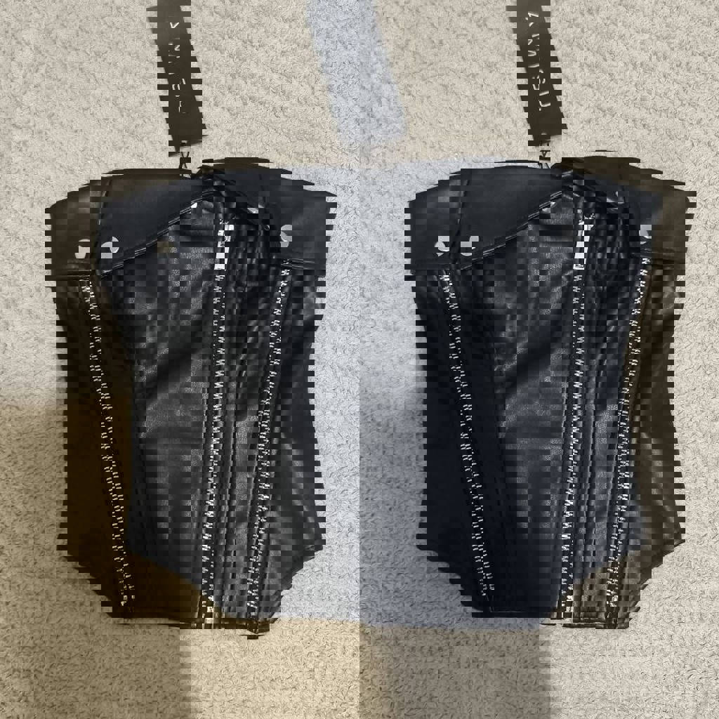 Кожаный топ