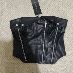 Кожаный топ - фото 1