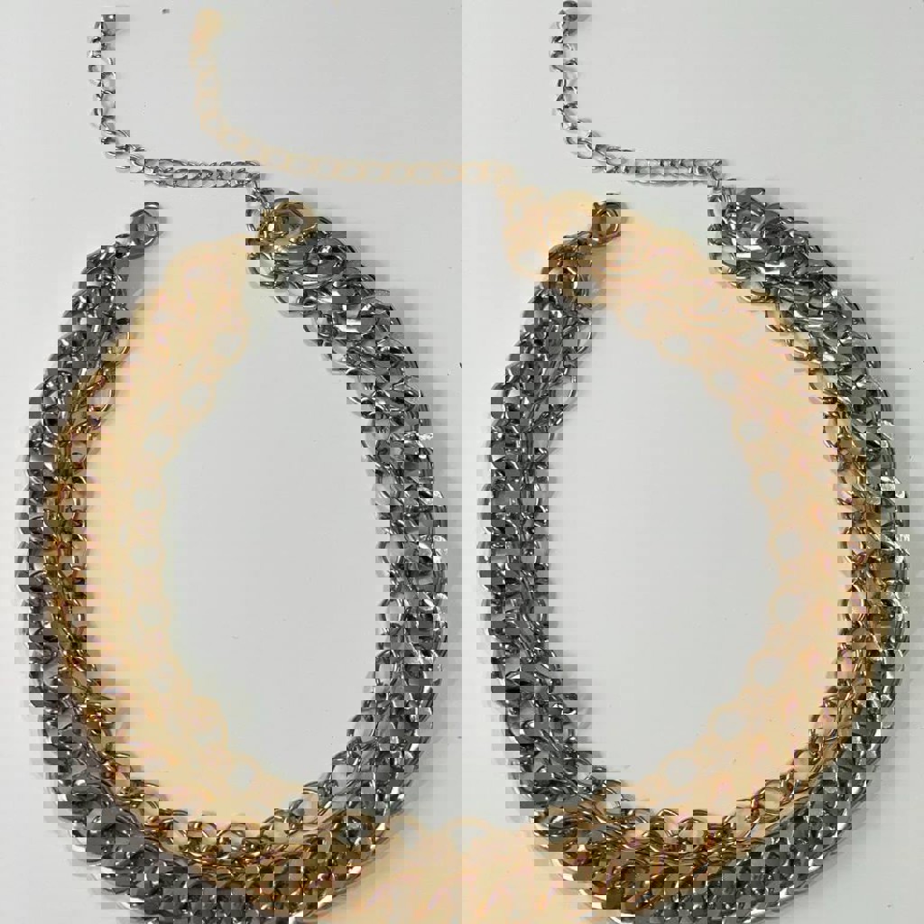 Массивное двойное колье-цепь H&M