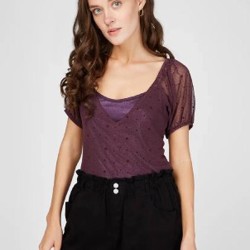 Женское фиолетовое боди Terranova - фото 2