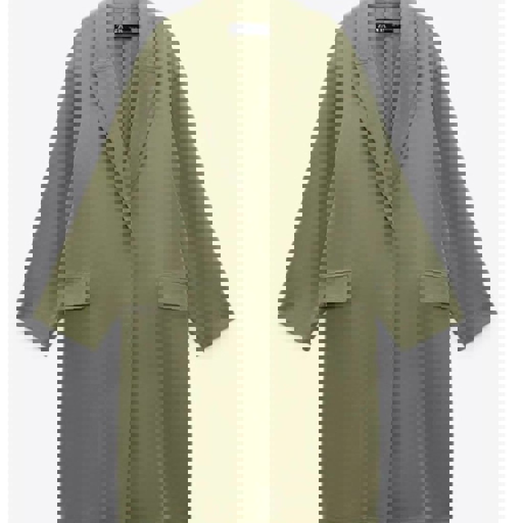 Тренч/куртка оливково-зеленого цвета