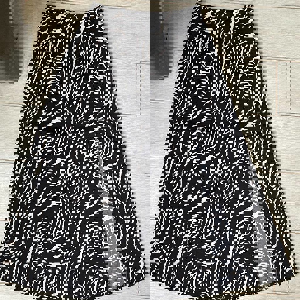 Летняя юбка с разрезом