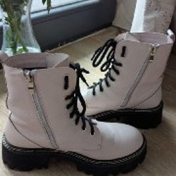 Ботинки бледно-розовые - фото 2