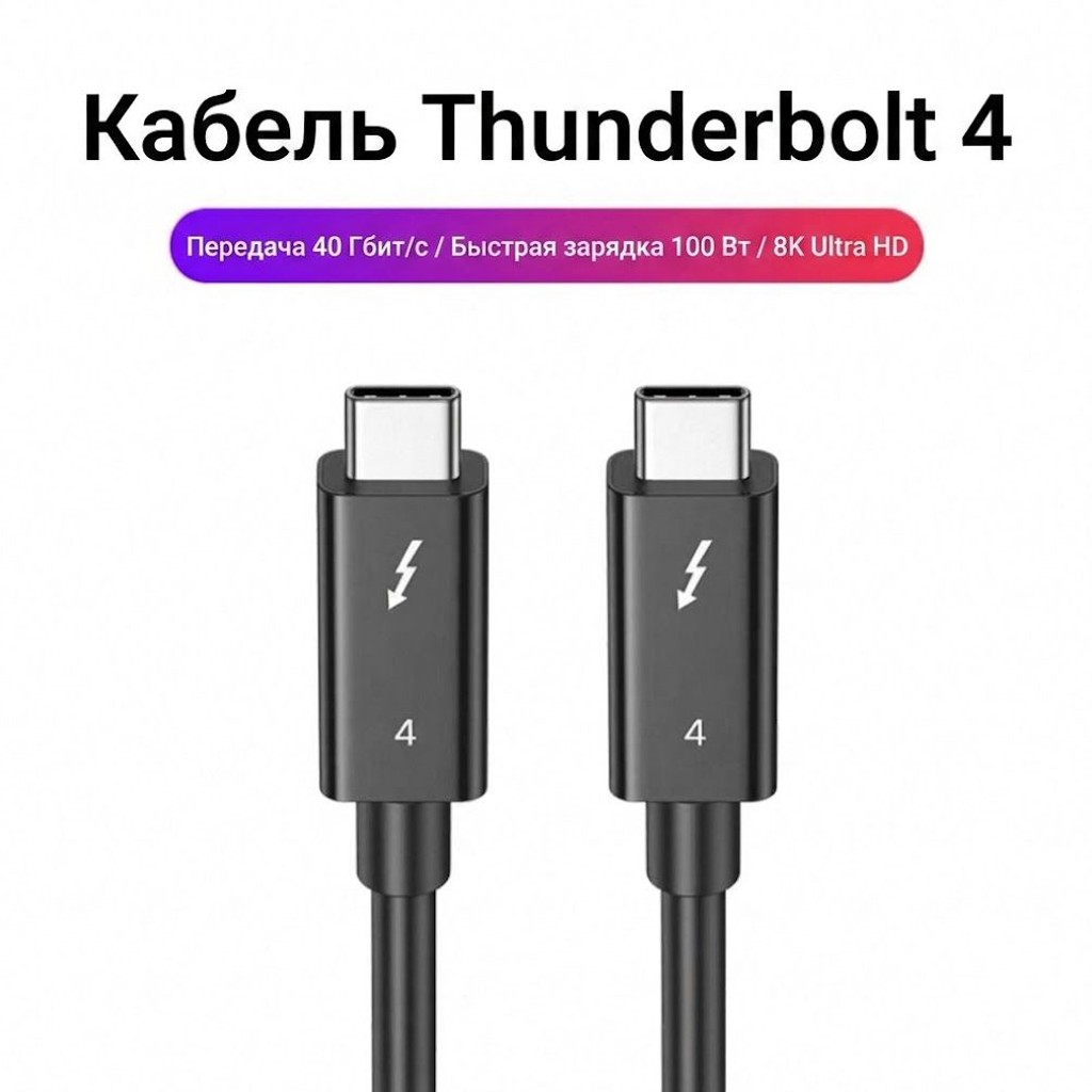 Кабель type-c thunderbolt 4