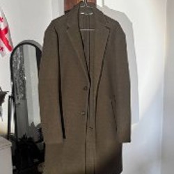 Мужское пальто зеленое - фото 4