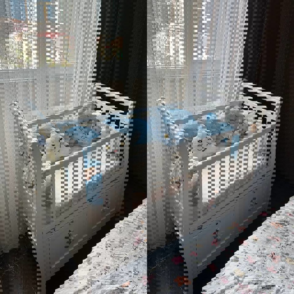 Детская кроватка с люлькой