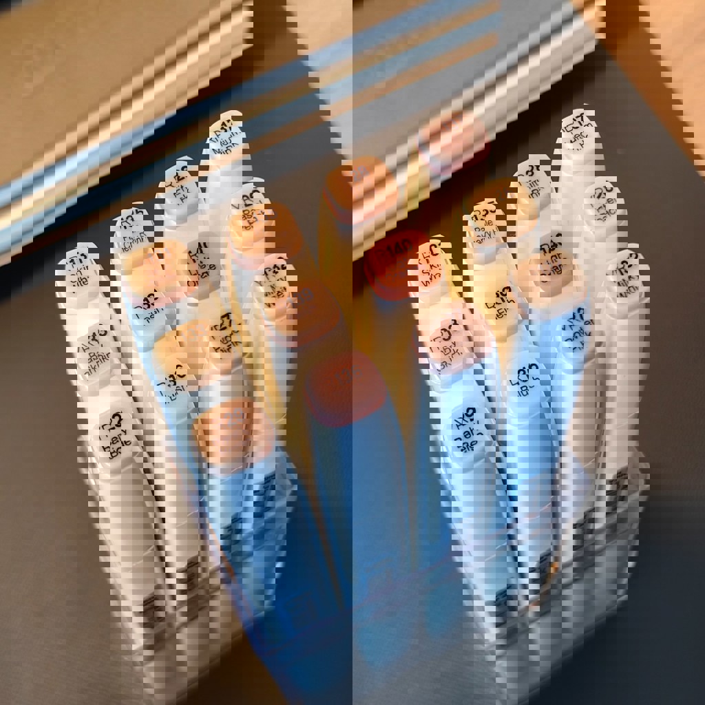 Набор корейских двусторонних спиртовых маркеров Touch