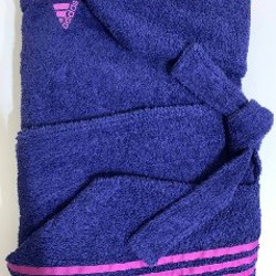 Махровый халат Adidas с капюшоном - фото 4