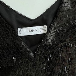 Чёрный топ в пайетках - фото 2