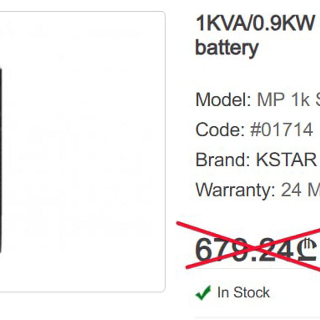 KSTAR 1KVA On-line Smart UPS