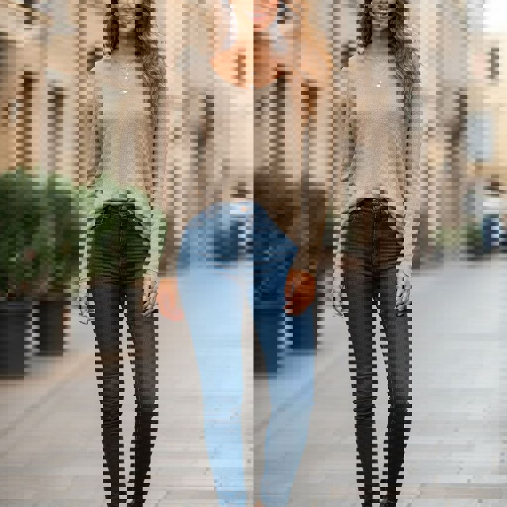 Блестящий джемпер/топ