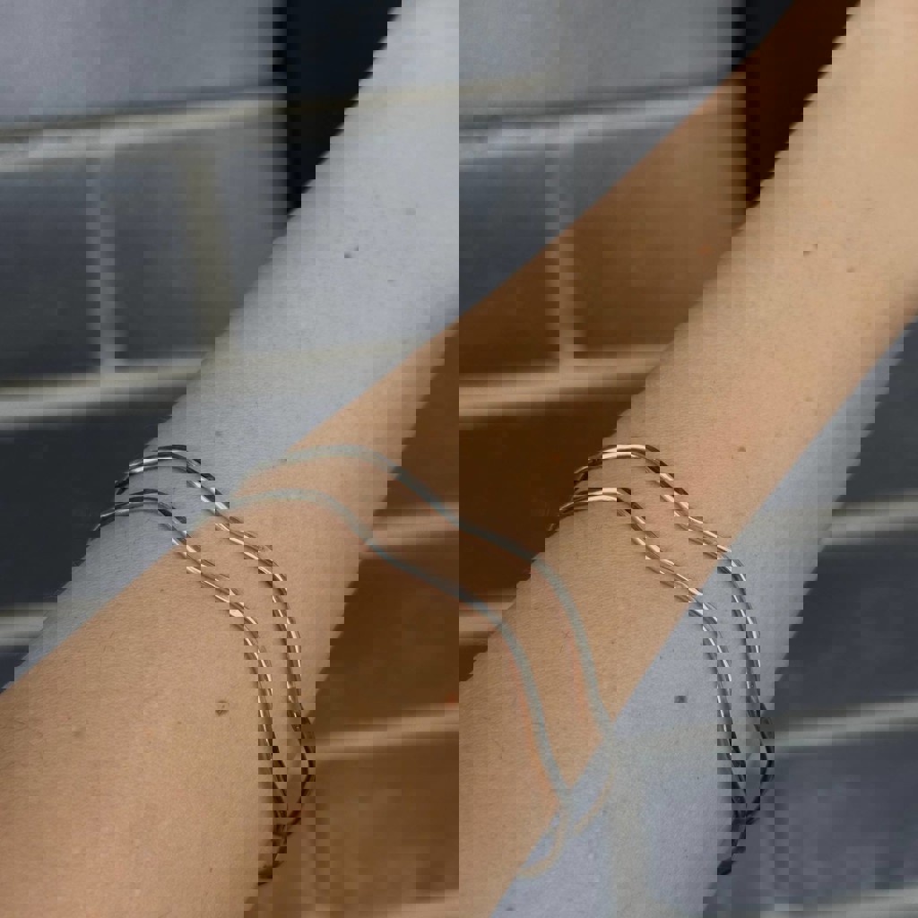 Серебряный браслет «волна»