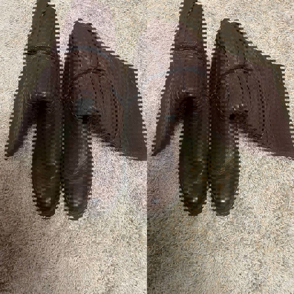 Кожаные зимние сапоги