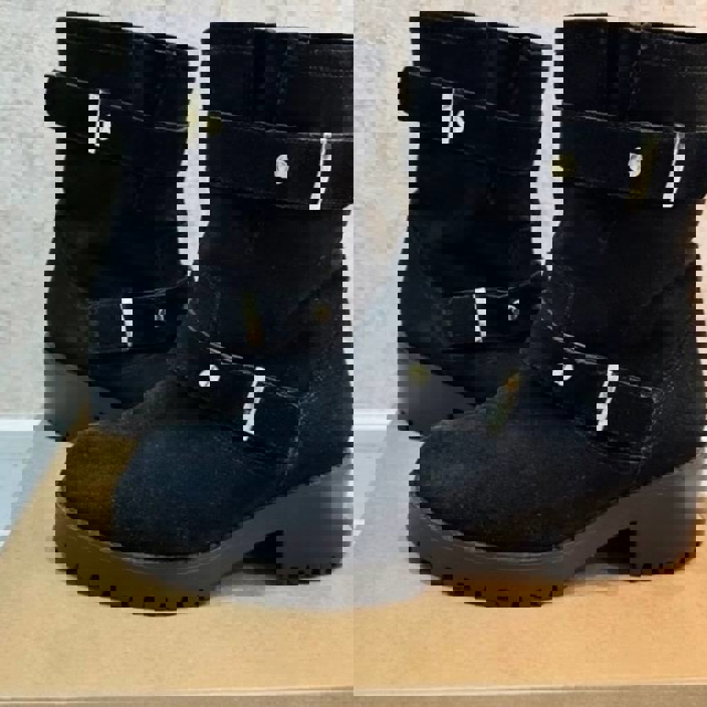 Полусапожки замшевые теплые