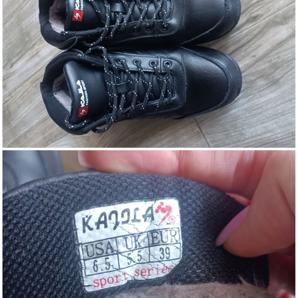 Зимние кожаные ботинки