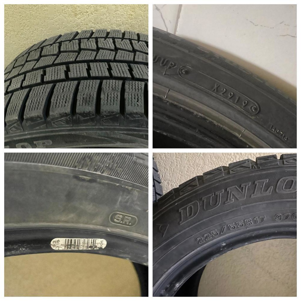 Зимний комплект шин Dunlop 255/55R17