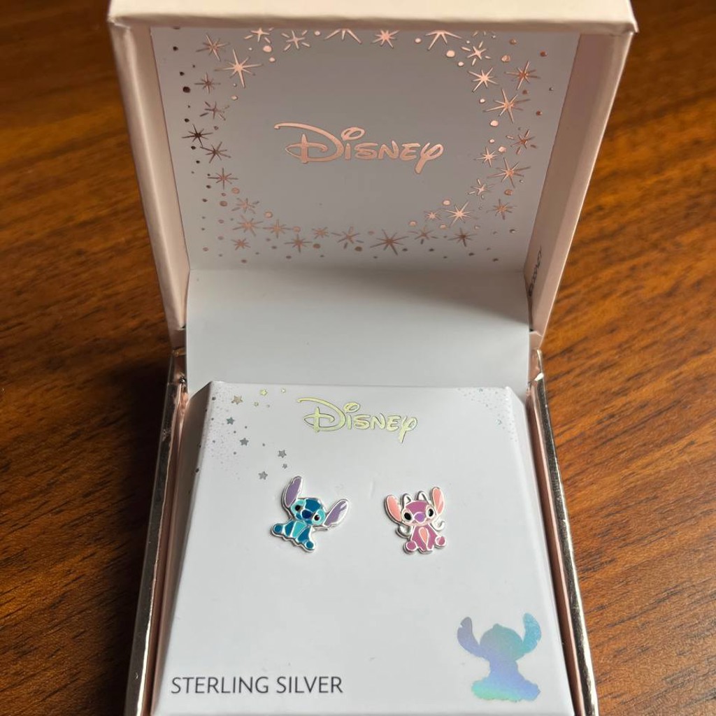 Серебряные серьги Disney со Стичем