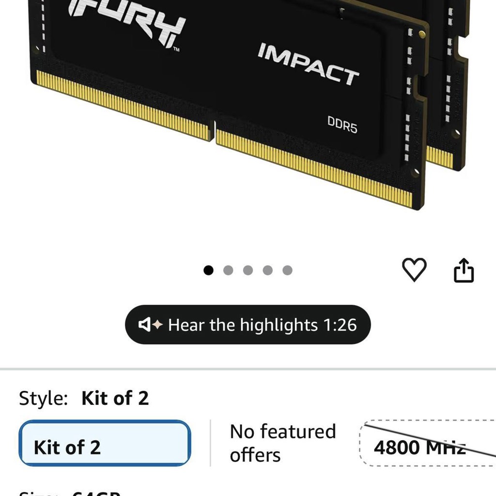 Оперативная память Kingston Fury Impact