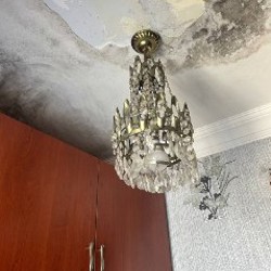 Антикварная металлическая люстра - фото 4