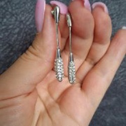Сережки из бижутерного сплава - фото 2