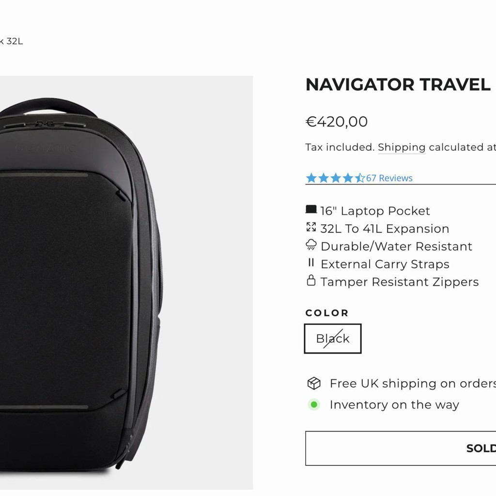 NOMATIC NAVIGATOR BACKPACK 32L