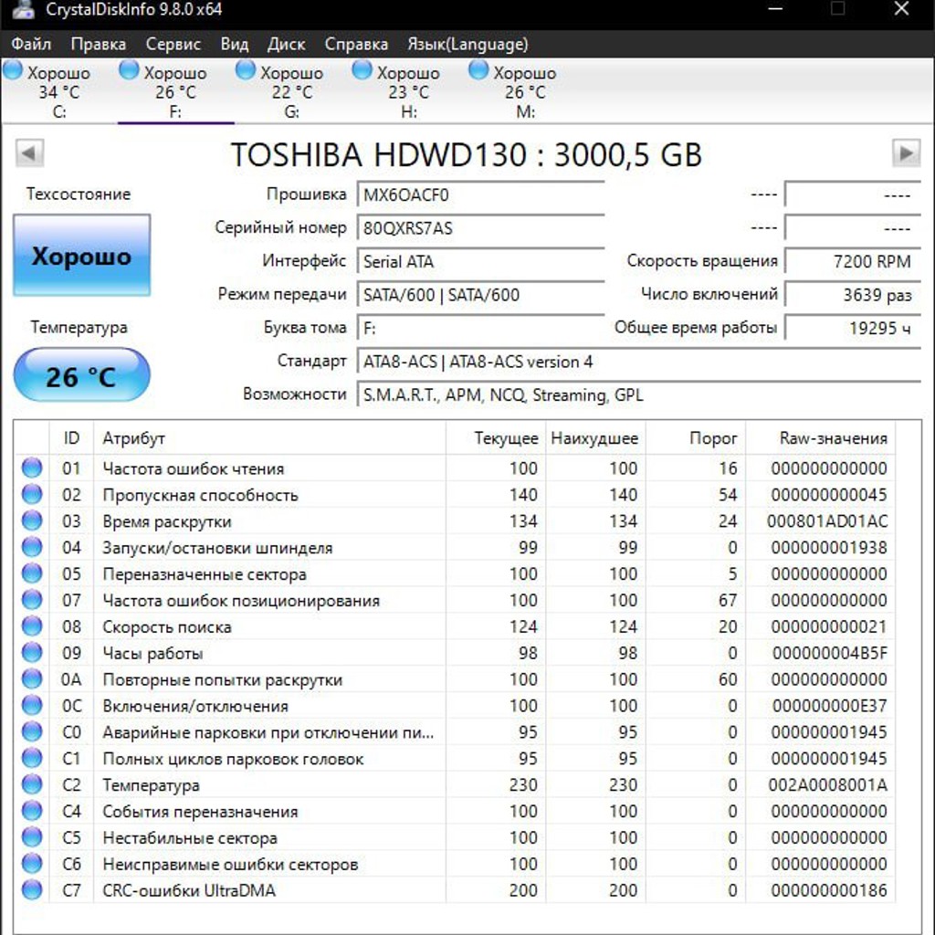 Жёсткий диск HDD 3,5'