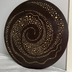 Круглая картина с объемными элементами - фото 4