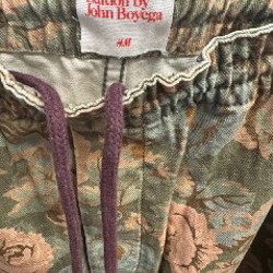 HM x John Boyega Floral Print Jacquard Pants - фото 3