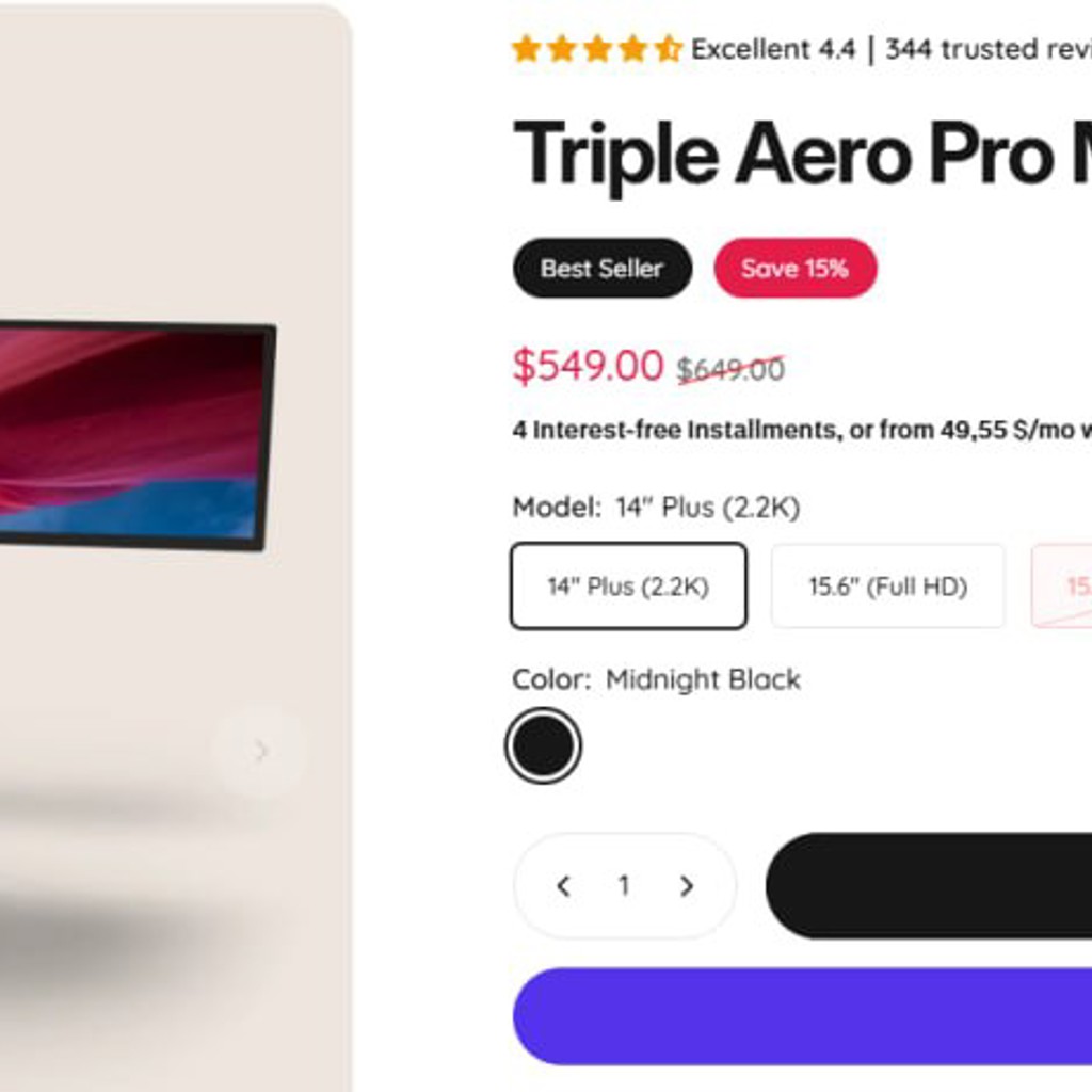 Портативный монитор Aura Display