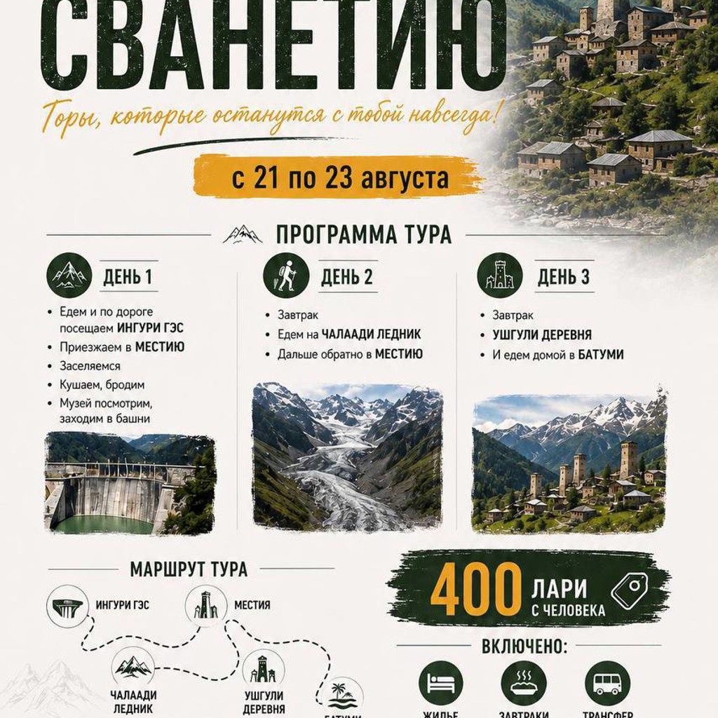 Трёхдневное путешествие в Сванетию